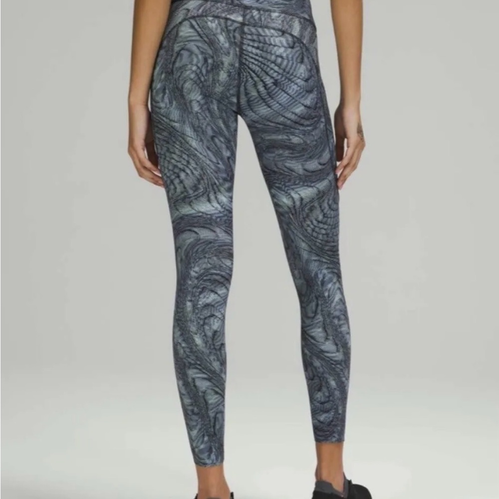 Lululemon Fast and Free Tight 25” Dimensional Icing Blue Multi Size 4 - Picture 2 of 9